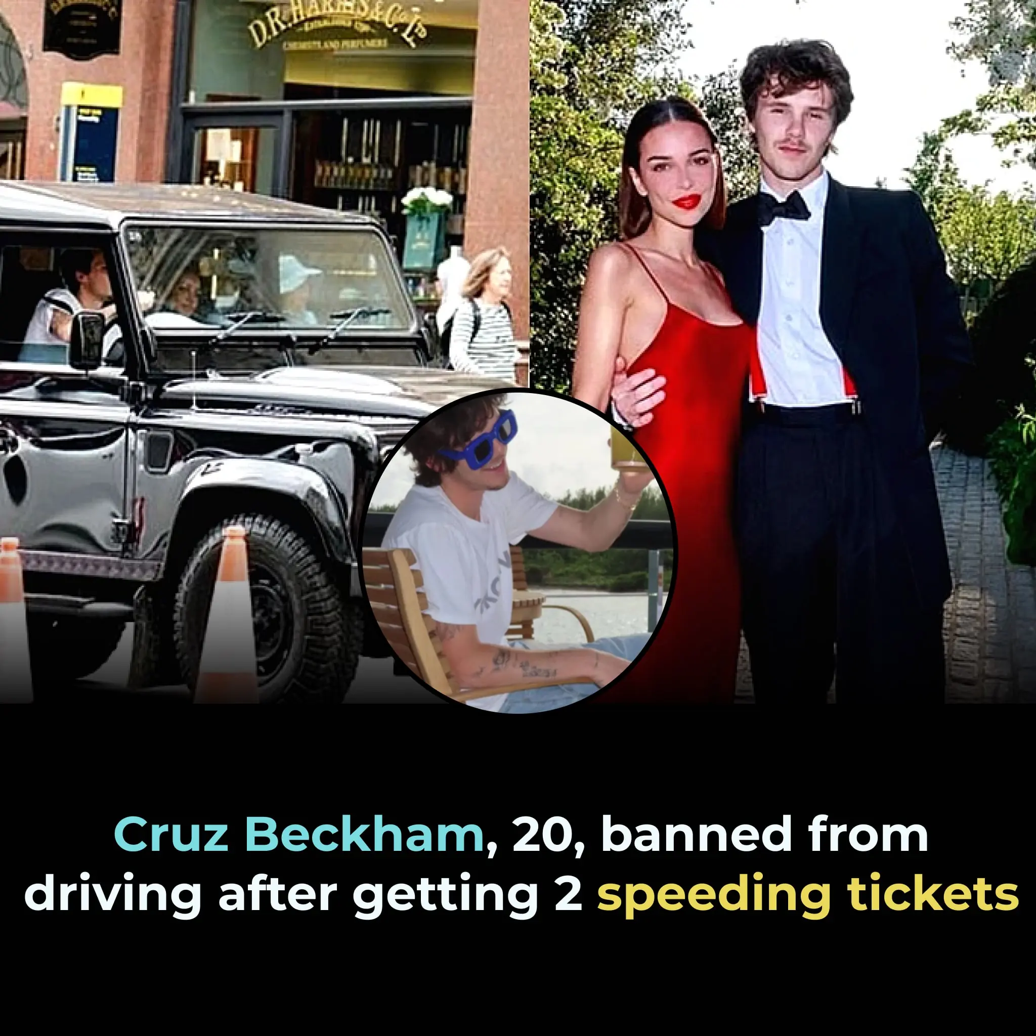 Cruz Beckham, 20, banned from driving after getting 2 speeding tickets