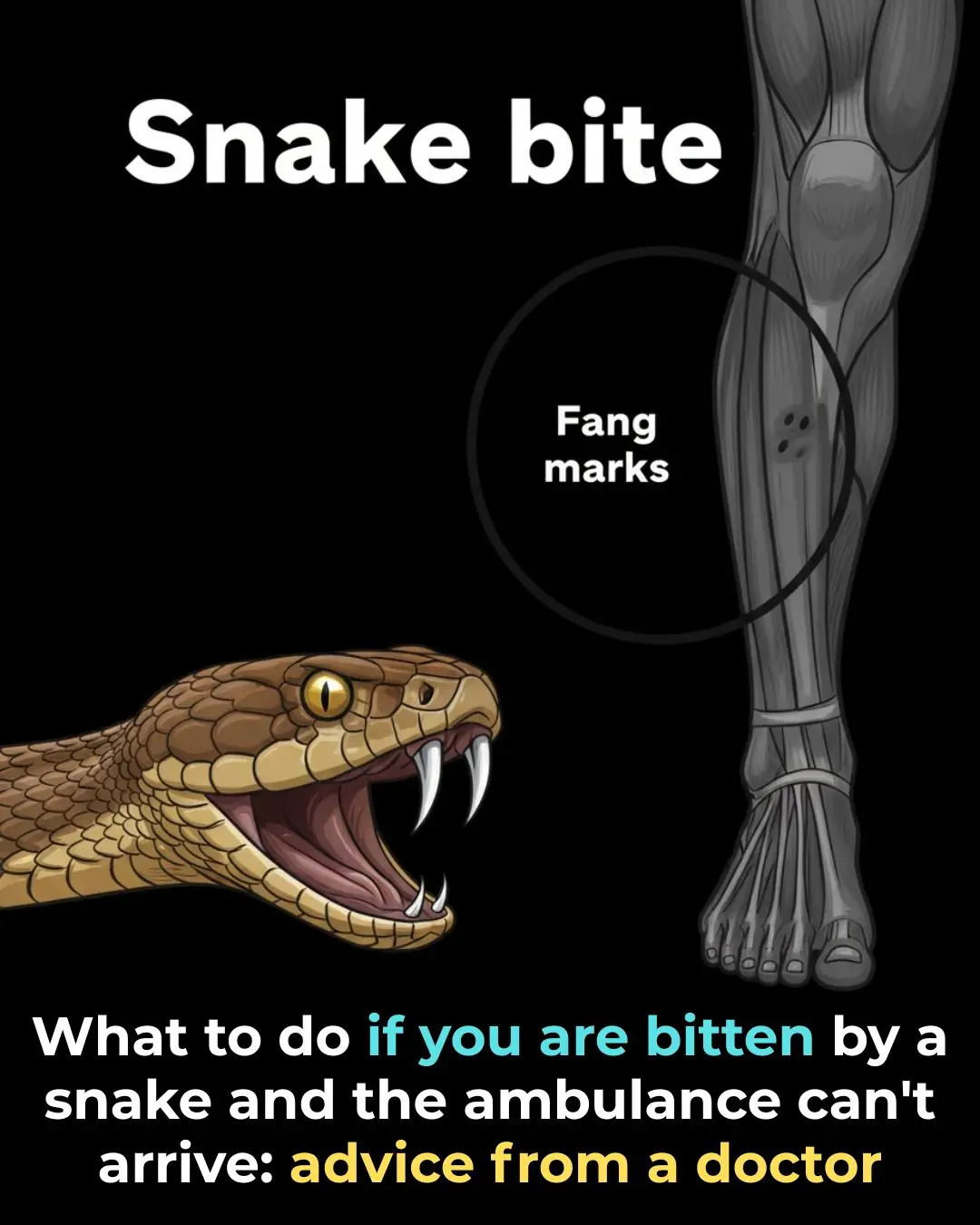 🐍 What to Do If You’re Bitten by a Snake — When Help Is Far Away