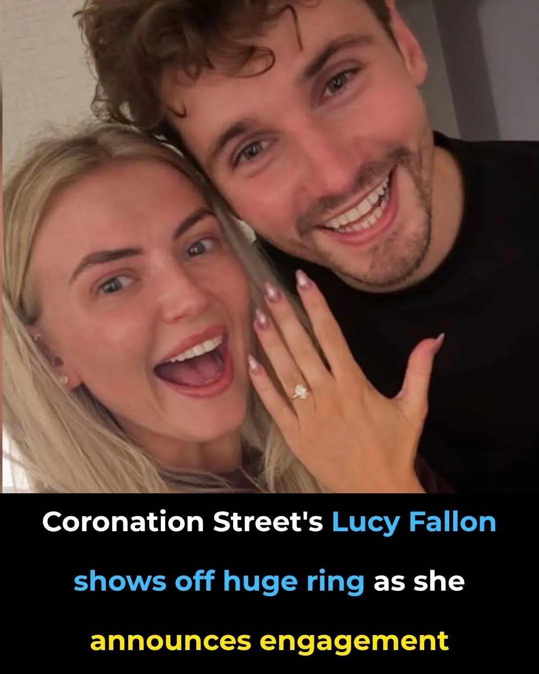 Coronation Street's Lucy Fallon shows off huge ring as she announces engagement