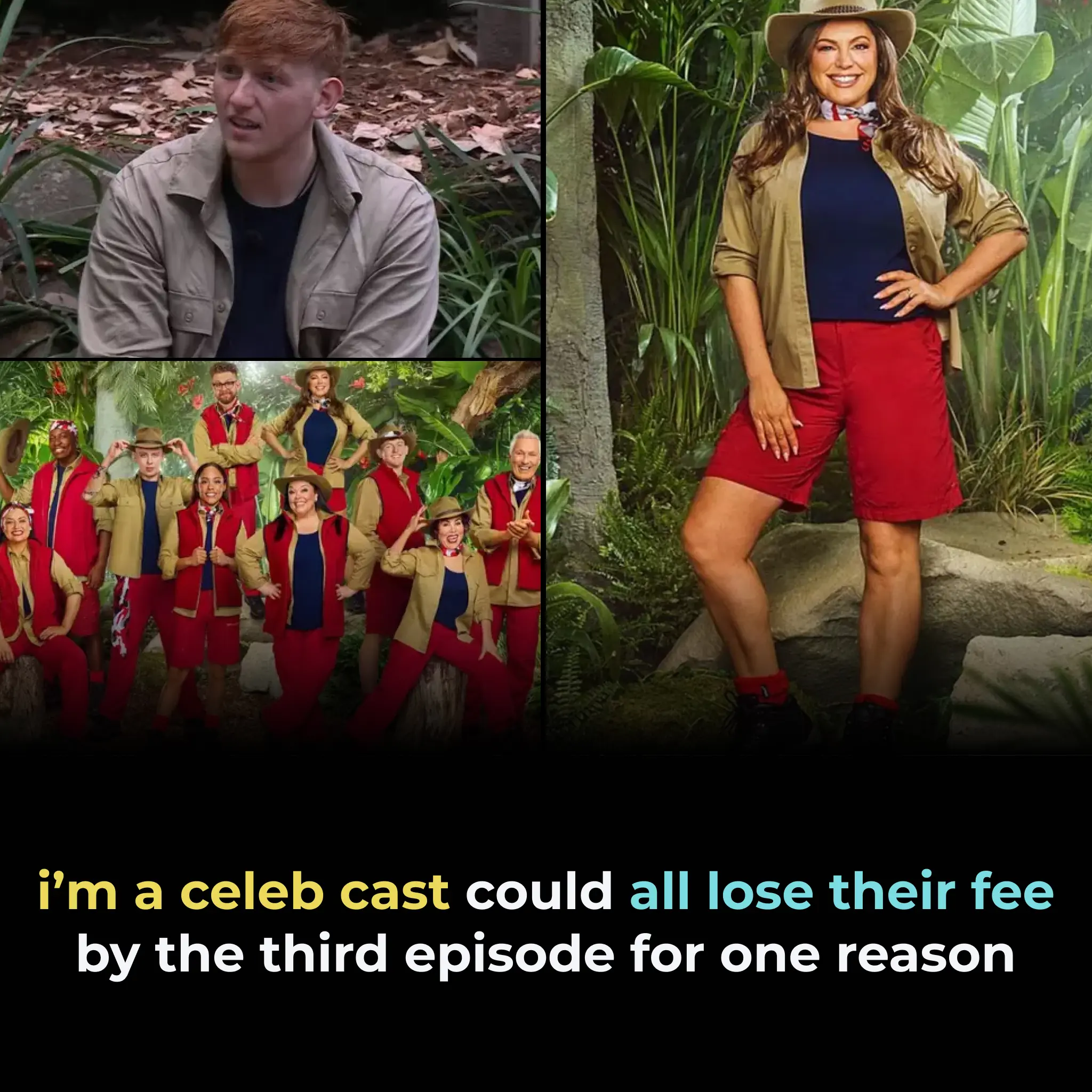 I’M A CELEB CAST COULD ALL LOSE THEIR FEE BY THE THIRD EPISODE FOR ONE REASON