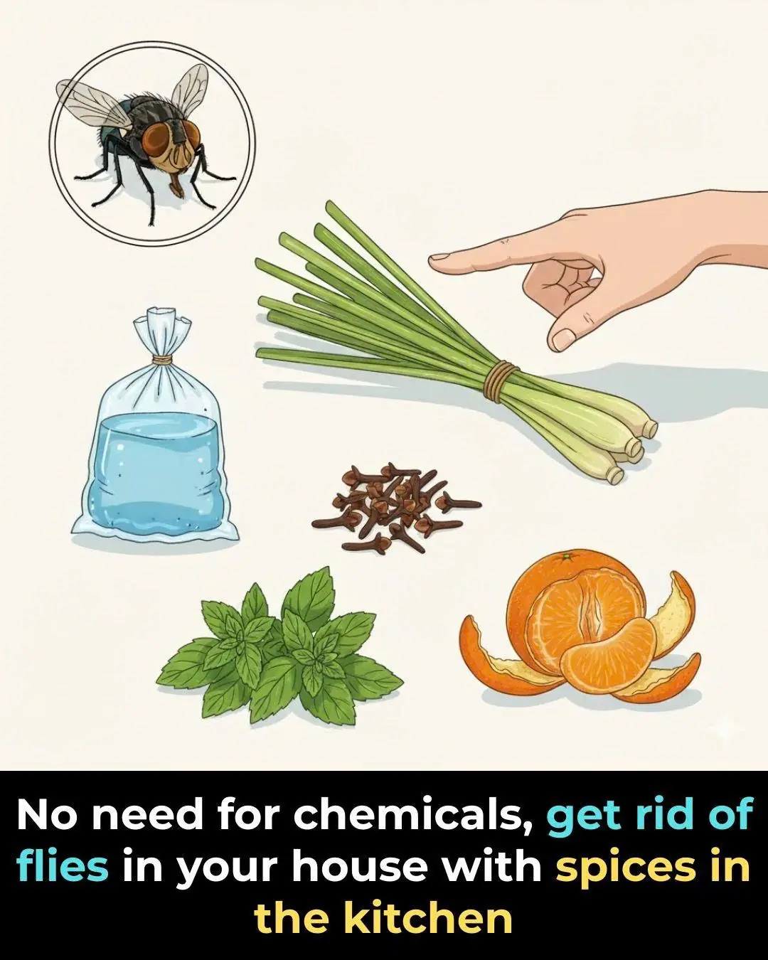 No need for chemicals, get rid of flies in your house with spices in the kitchen