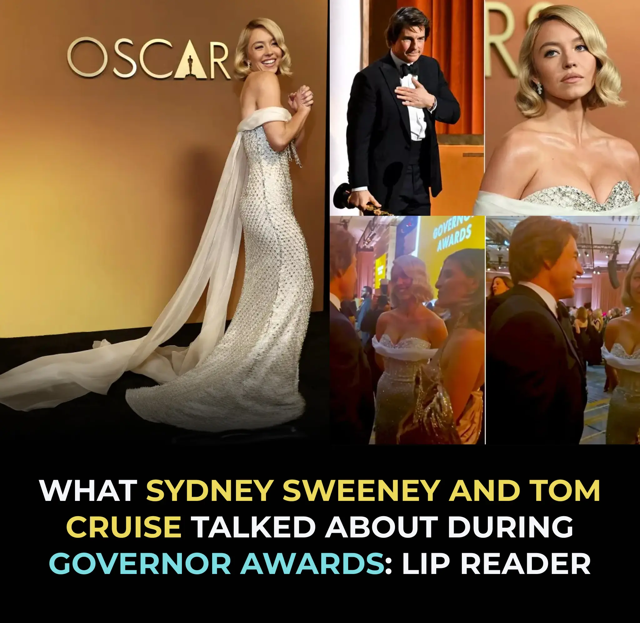 What Sydney Sweeney and Tom Cruise talked about during Governor Awards: lip reader