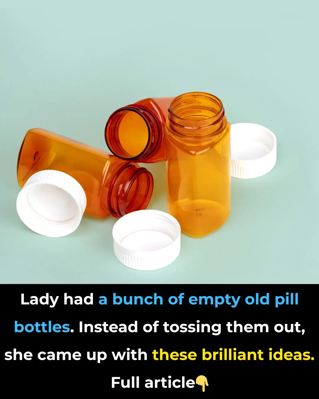 Lady had a bunch of empty old pill bottles