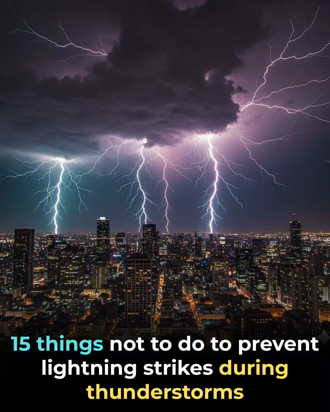 Things You Should Never Do to Avoid Lightning Strikes
