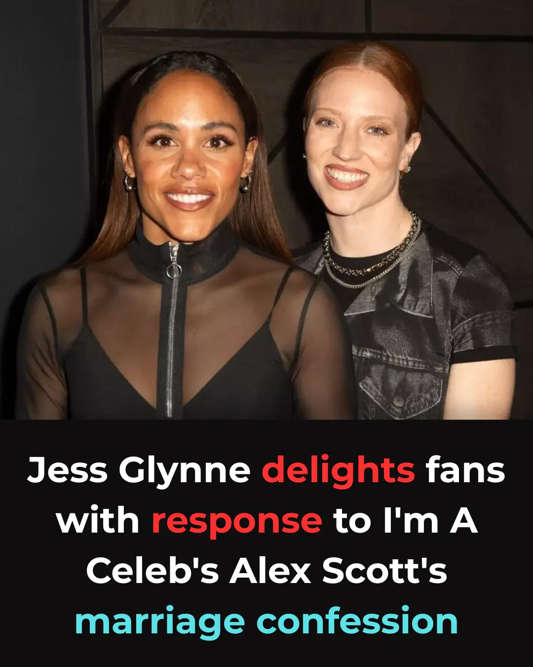 Jess Glynne delights fans with response to I'm A Celeb's Alex Scott's marriage confession