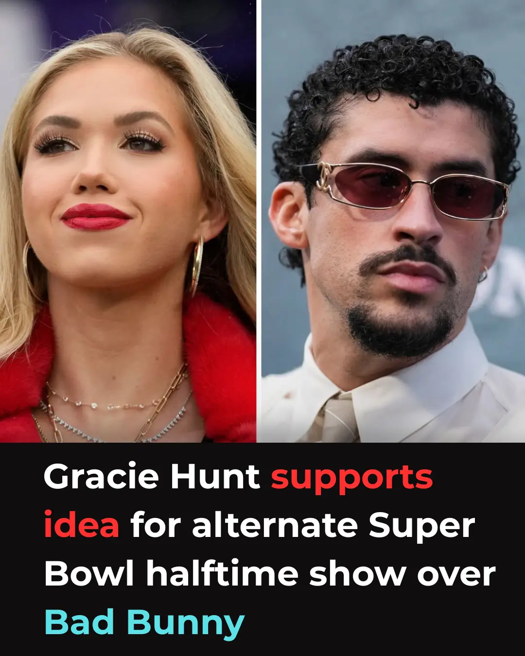 NFL Gracie Hunt supports idea for alternate Super Bowl halftime show over Bad Bunny