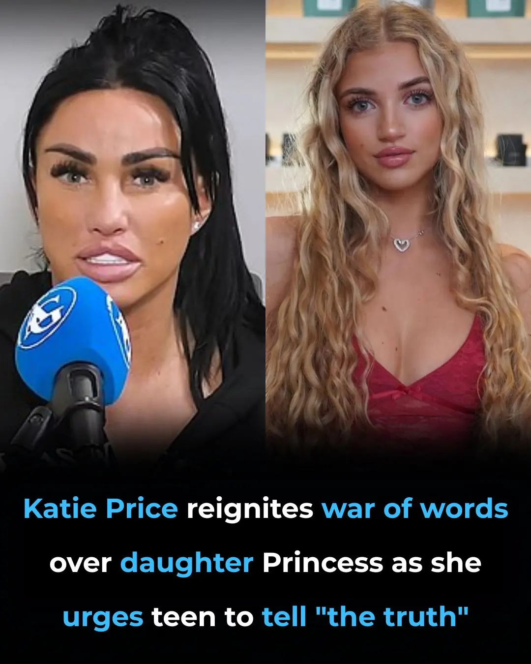 Katie Price reignites war of words over daughter Princess as she urges teen to tell ‘the truth’