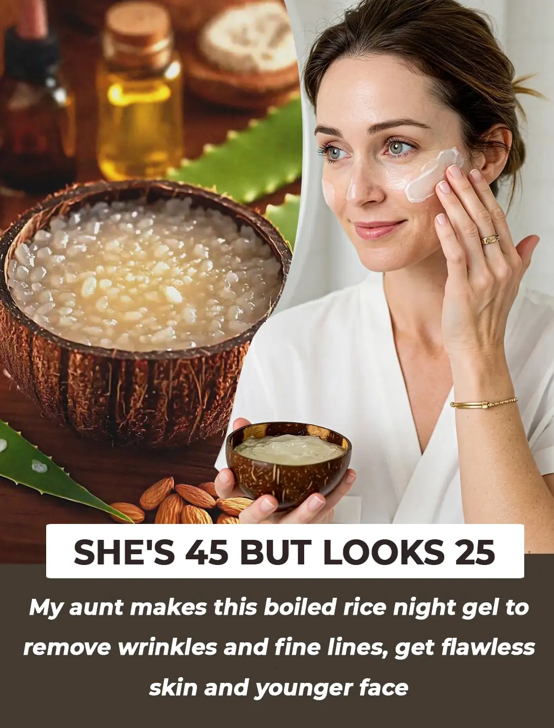 Homemade Korean Rice Face Cream For Wrinkle Free, Young Skin