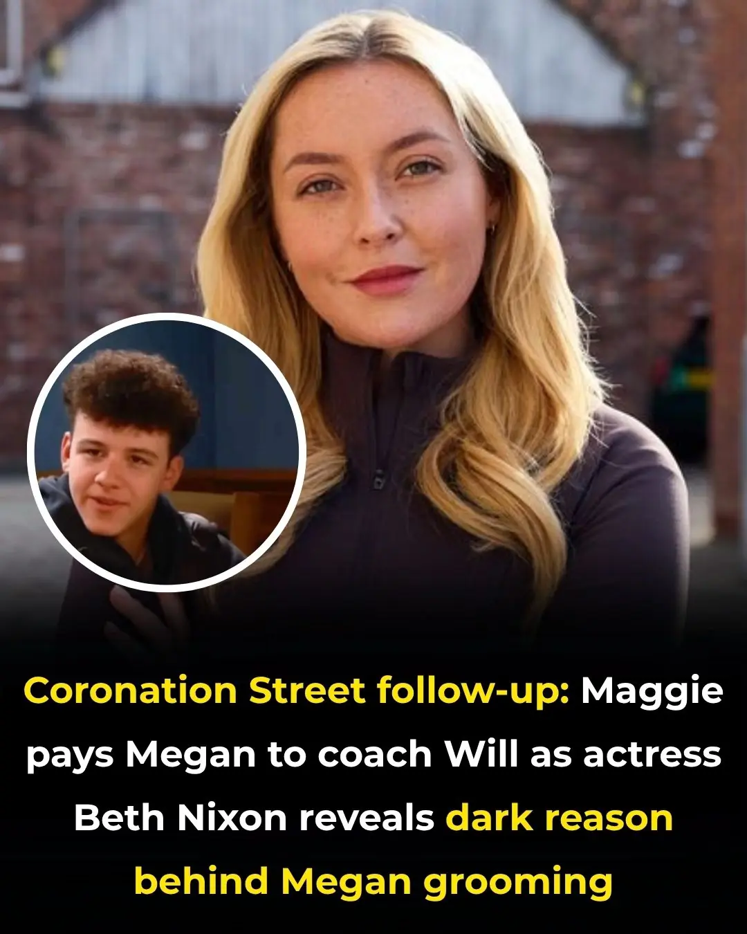 Coronation Street: Megan’s Grooming of Will Deepens as Actress Beth Nixon Reveals Troubled Backstory
