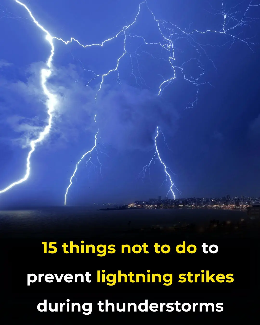 Things You Should Never Do to Avoid Lightning Strikes