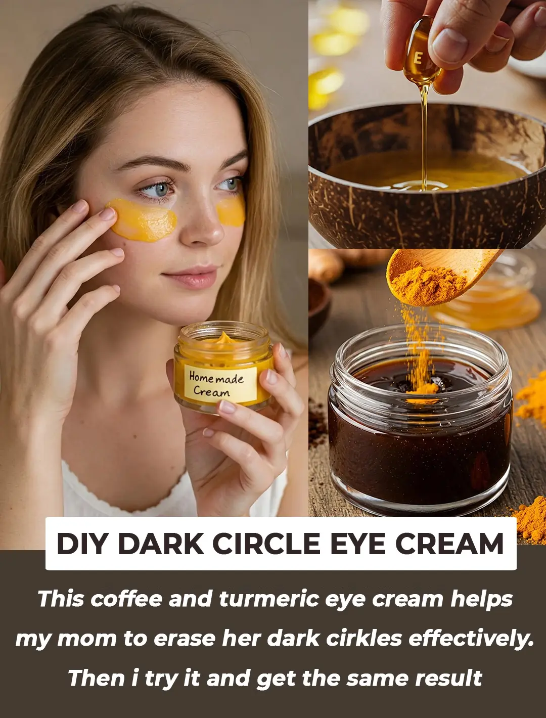 This Coffee & Turmeric Eye Cream Will Erase Your Dark Circles