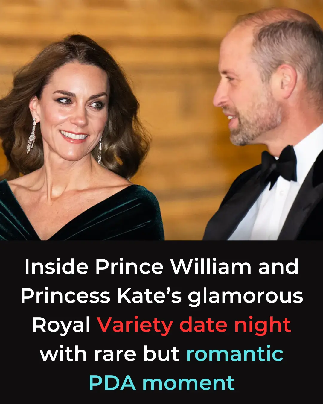 Inside Prince William and Princess Kate’s glamorous Royal Variety date night with rare but romantic PDA moment
