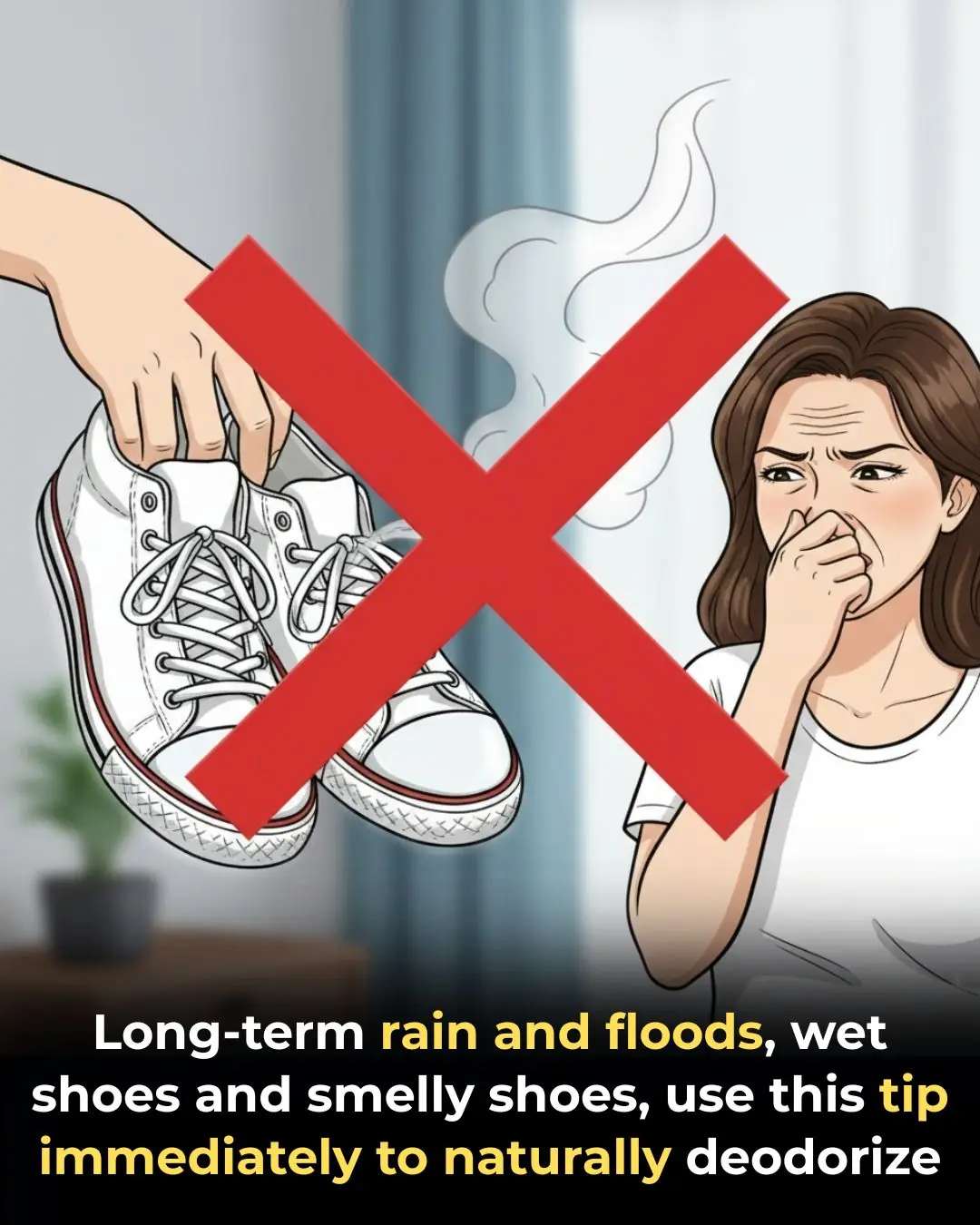 Long-term rain and floods, wet shoes and smelly shoes, use this tip immediately to naturally deodorize