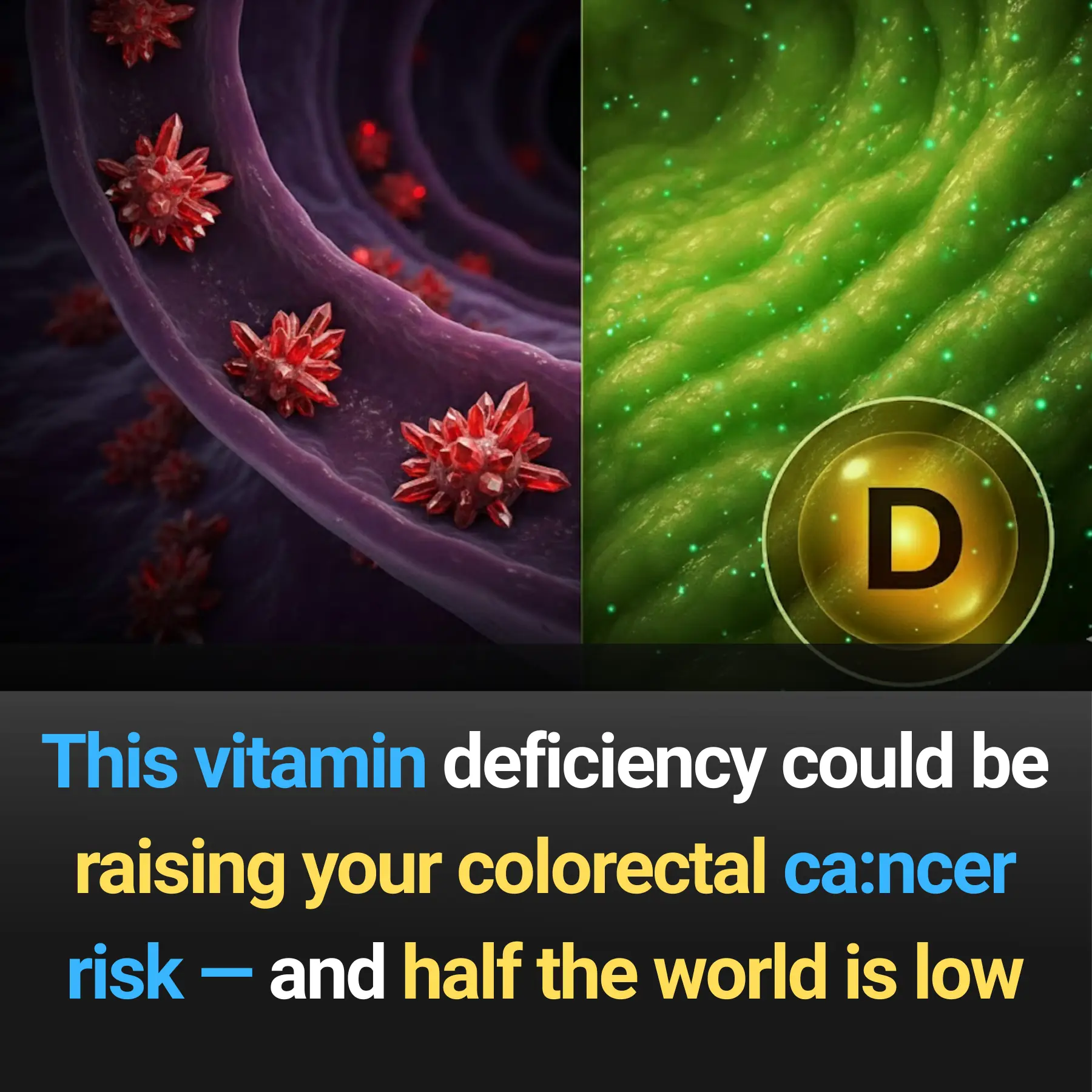 This vitamin deficiency could be raising your colorectal cancer risk — and half the world is low