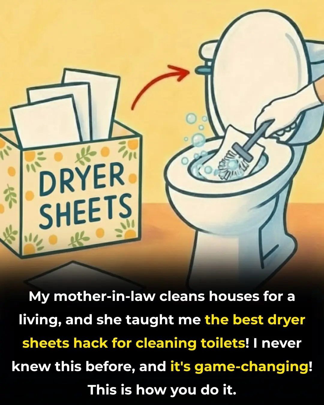 Check out the best tips for using dryer sheets to clean the toilet!