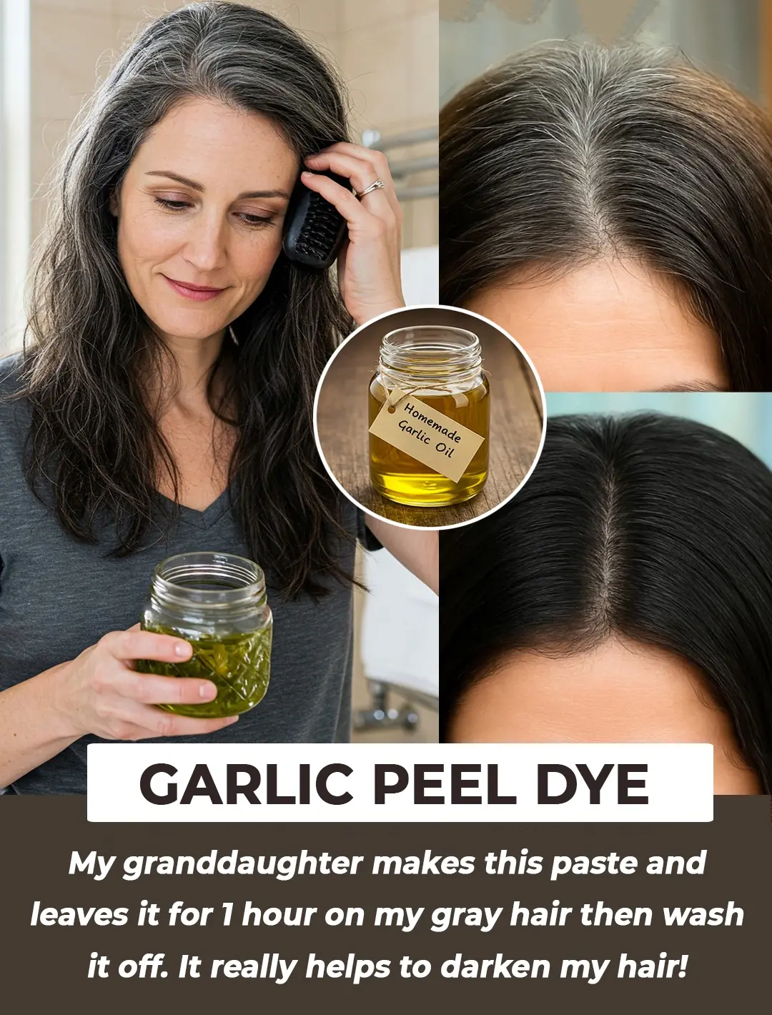 All Natural Hair Dye With Garlic Peels - Easy Recipe At Home