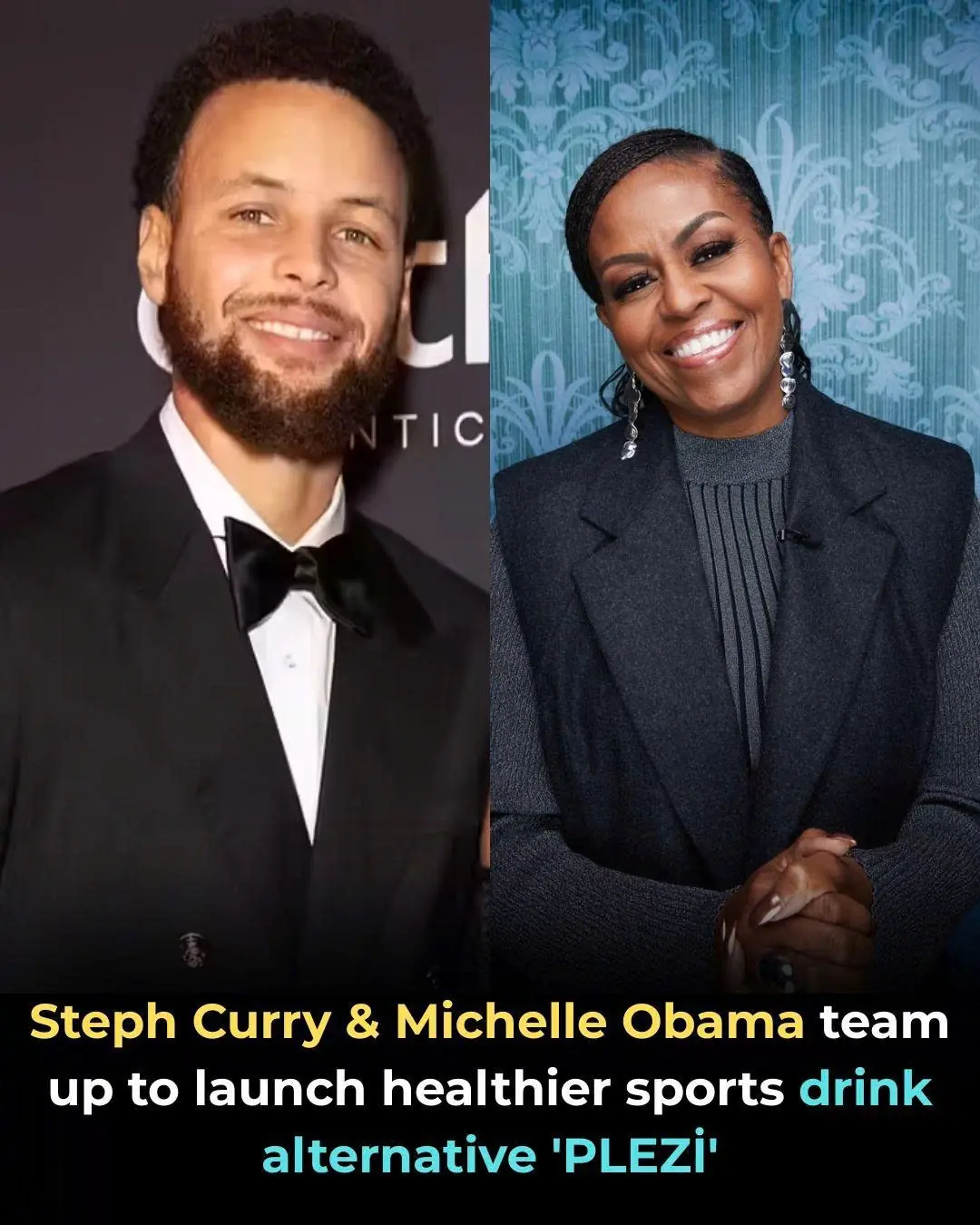 Steph Curry & Michelle Obama Team Up to Launch Healthier Sports Drink Alternative ‘PLEZi’