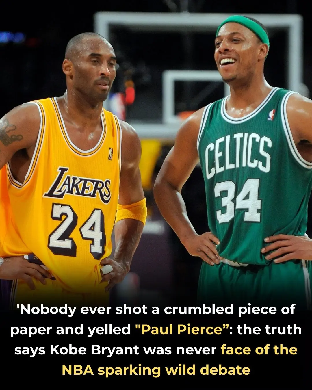 ‘Nobody Ever Shot a Crumbled Piece Of Paper And Yelled “Paul Pierce”‘: The Truth Says Kobe Bryant Was Never Face Of The NBA Sparking Wild Debate