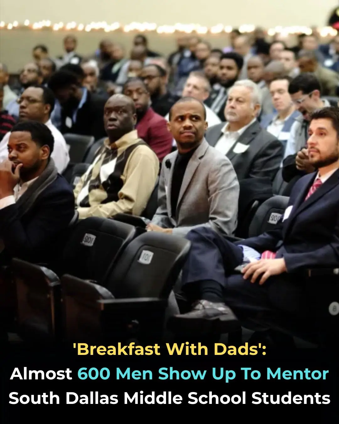 ‘Breakfast With Dads’: Almost 600 Men Show Up To Mentor South Dallas Middle School Students