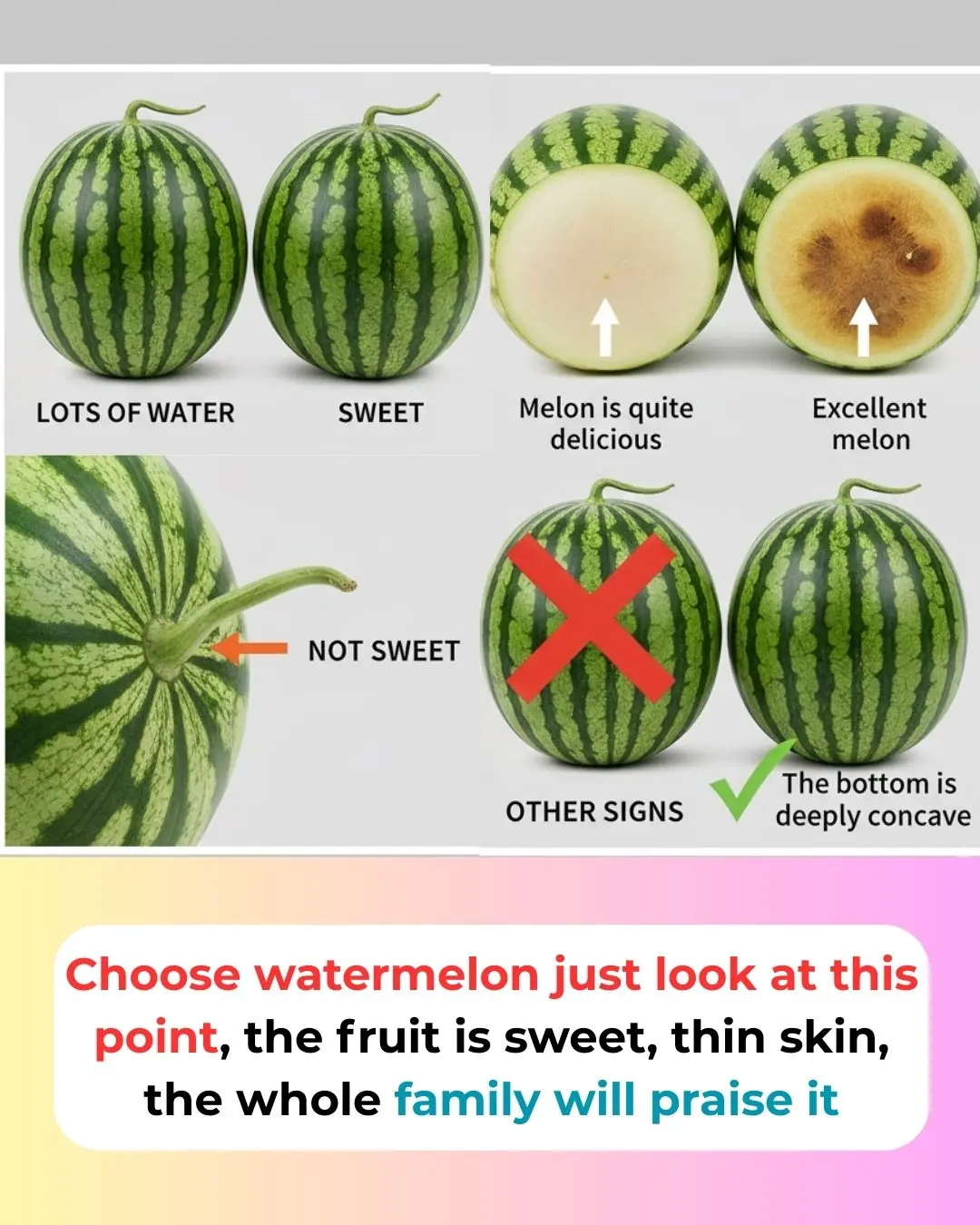 Choose watermelon just look at this point, the fruit is sweet, thin skin, the whole family will praise it