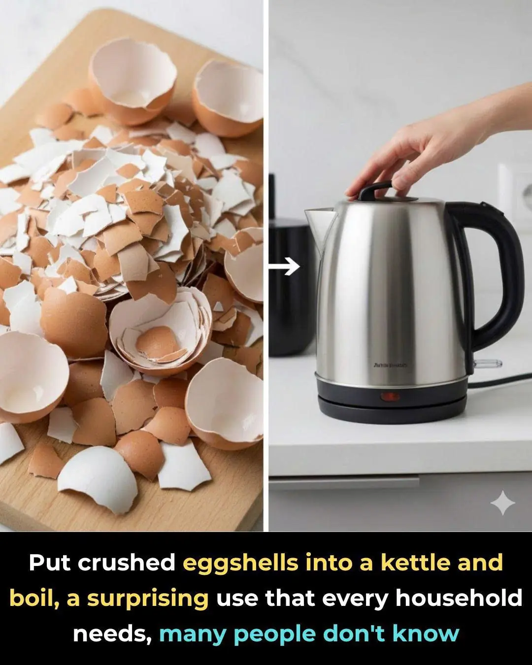 Put crushed eggshells into a kettle and boil, a surprising use that every household needs, many people don't know