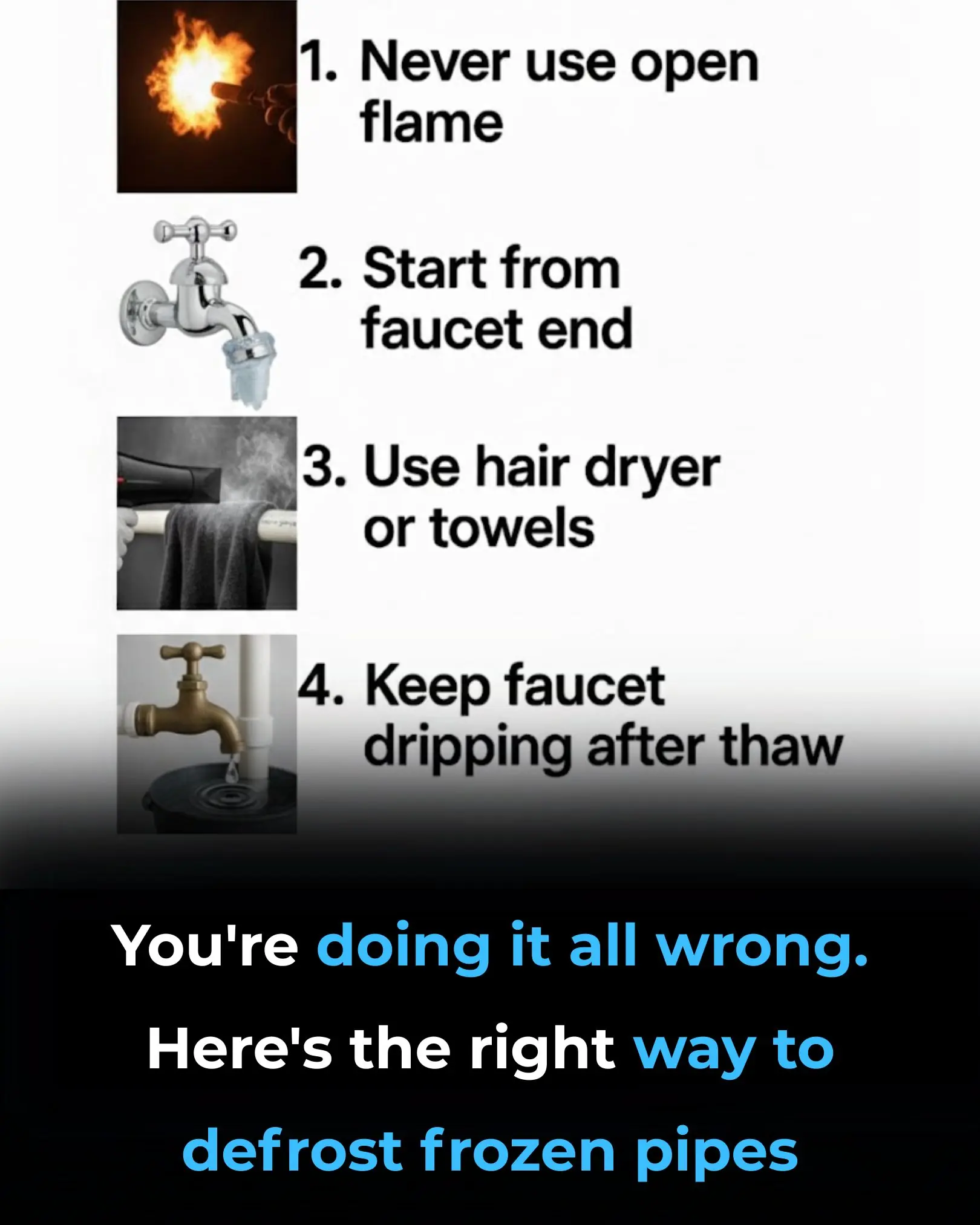 You’re Doing It All Wrong: Here’s the Right Way to Defrost Frozen Pipes