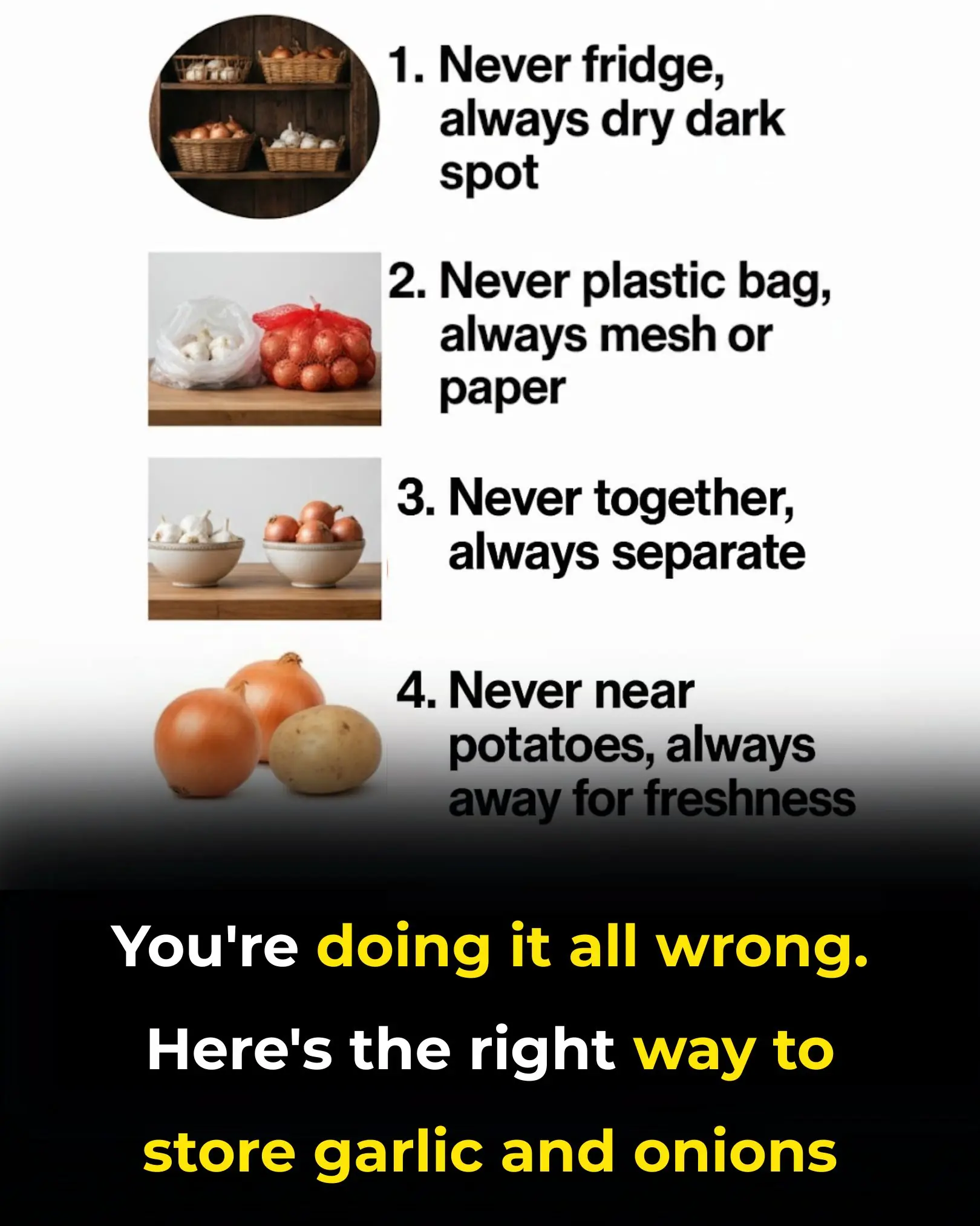 You’re storing garlic and onions wrong — here’s the right way