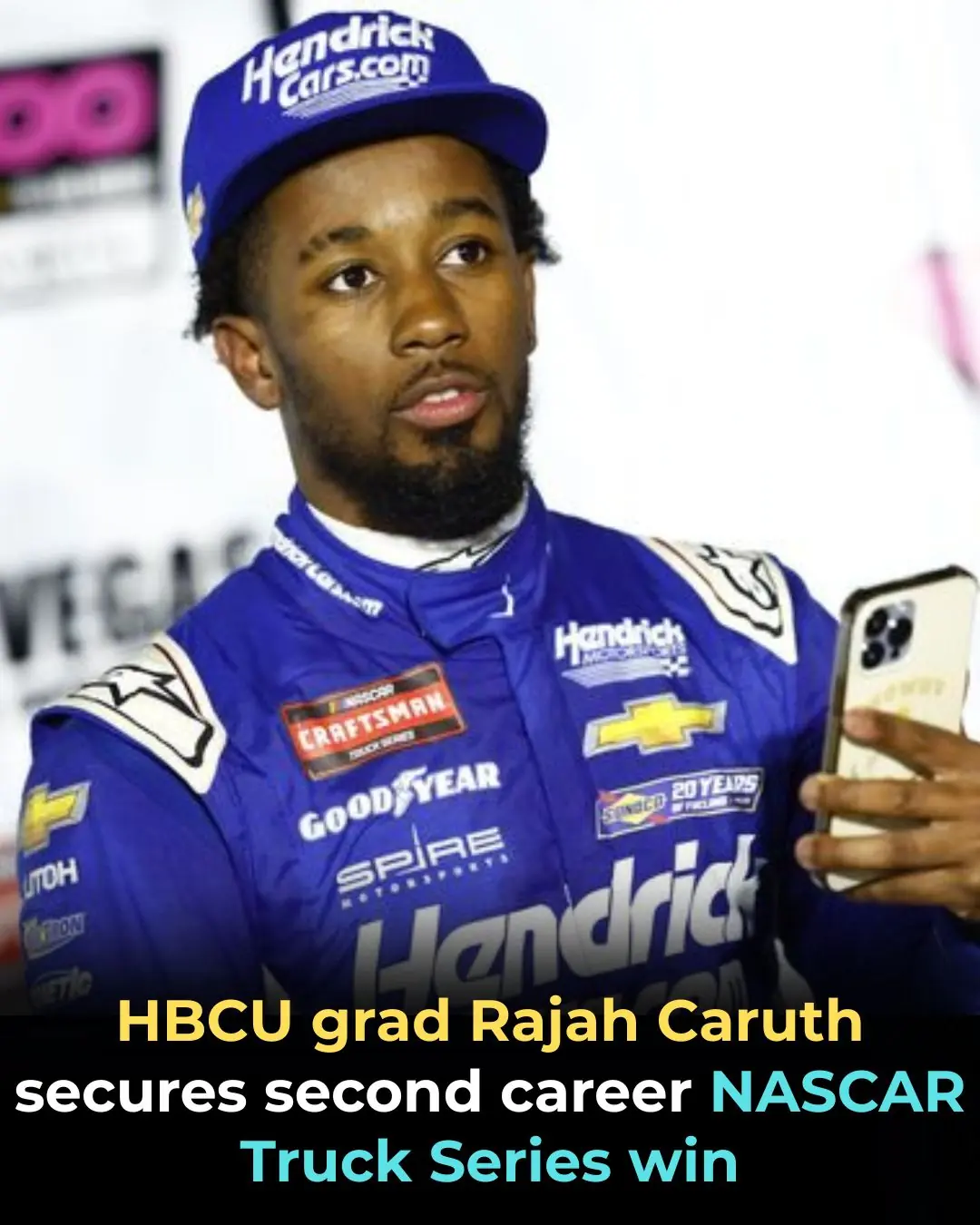 HBCU Grad Rajah Caruth Secures Second Career NASCAR Truck Series Win