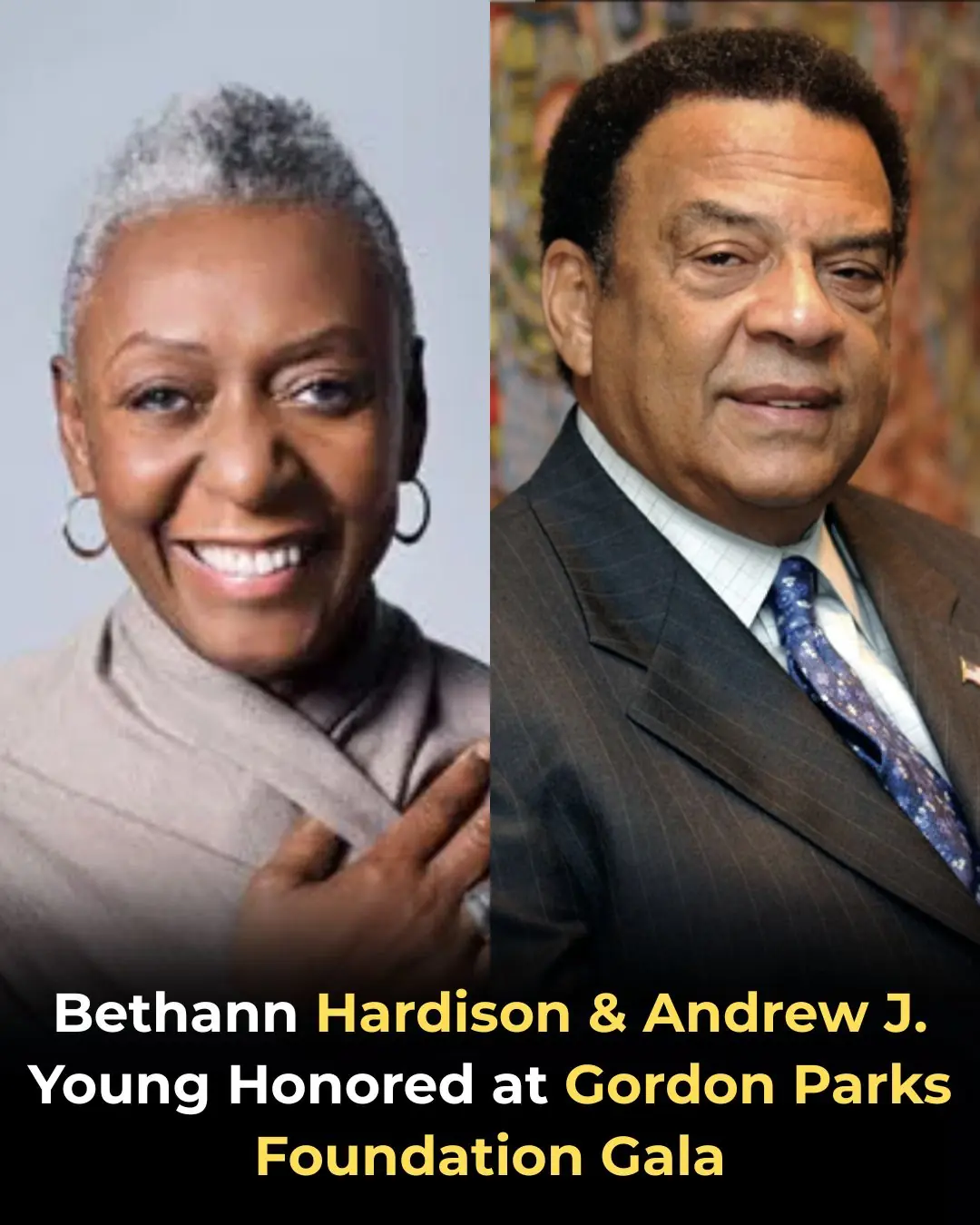 Bethann Hardison & Andrew J. Young Honored at Gordon Parks Foundation Gala