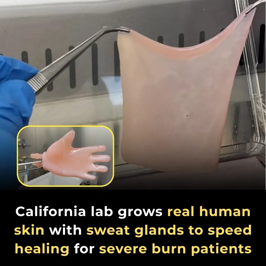 California Scientists Grow Fully Functional Human Skin With Sweat Glands for Burn Patients