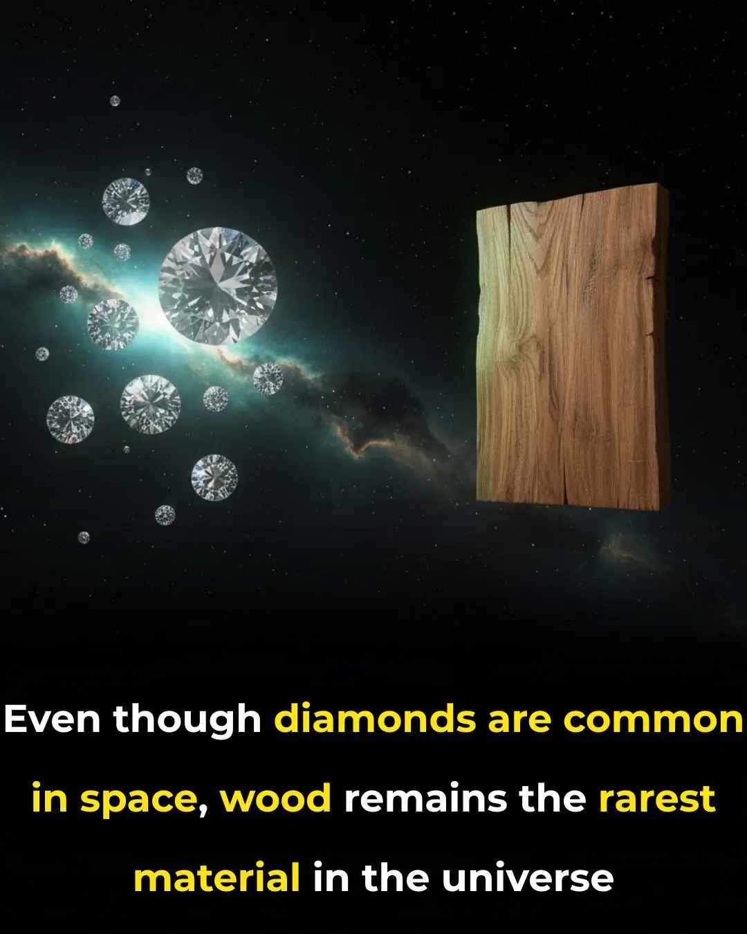 Wood vs. Diamonds: The Cosmic Rarity of Life's Fingerprint
