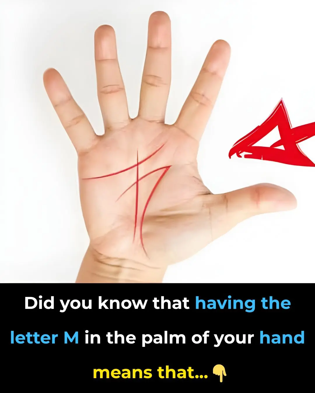 Having the letter M on the Palm of your hand means that