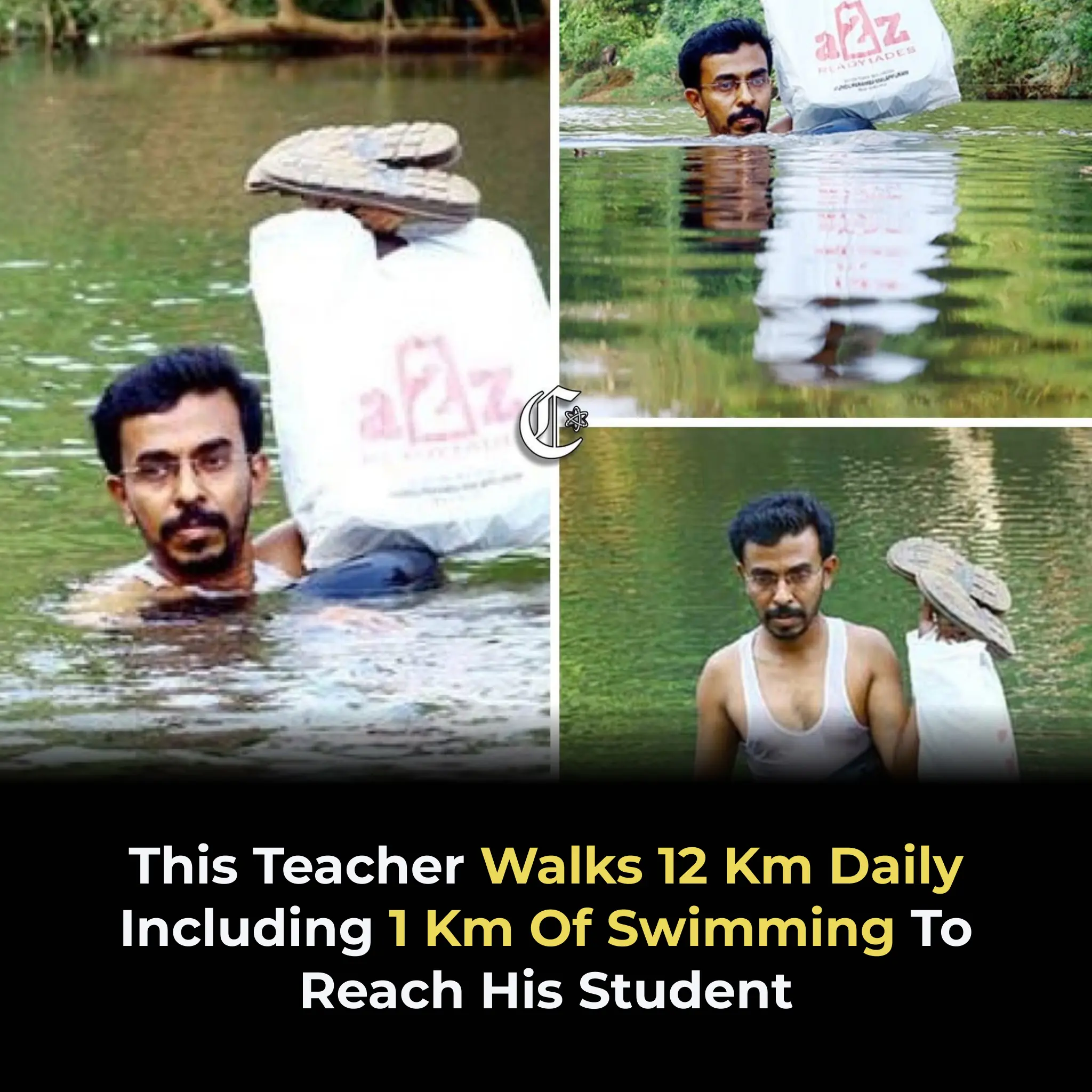 M.K. Prakasan: The Teacher Who Swims 12 km Daily to Educate Students in Kerala