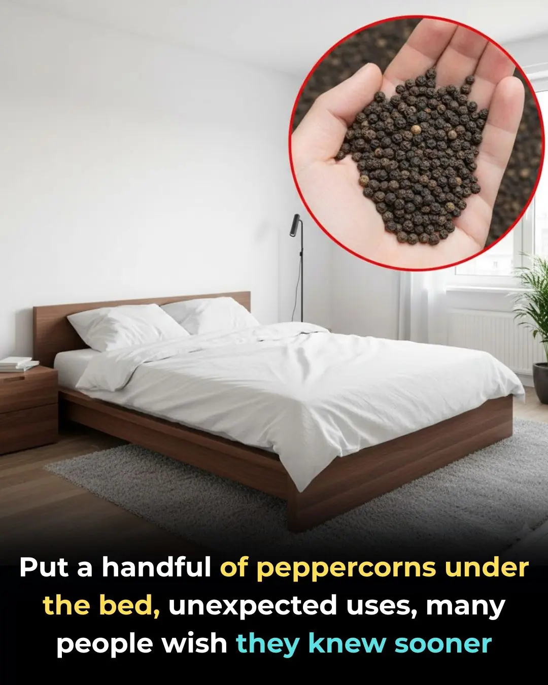Put a handful of peppercorns under the bed, unexpected uses, many people wish they knew sooner