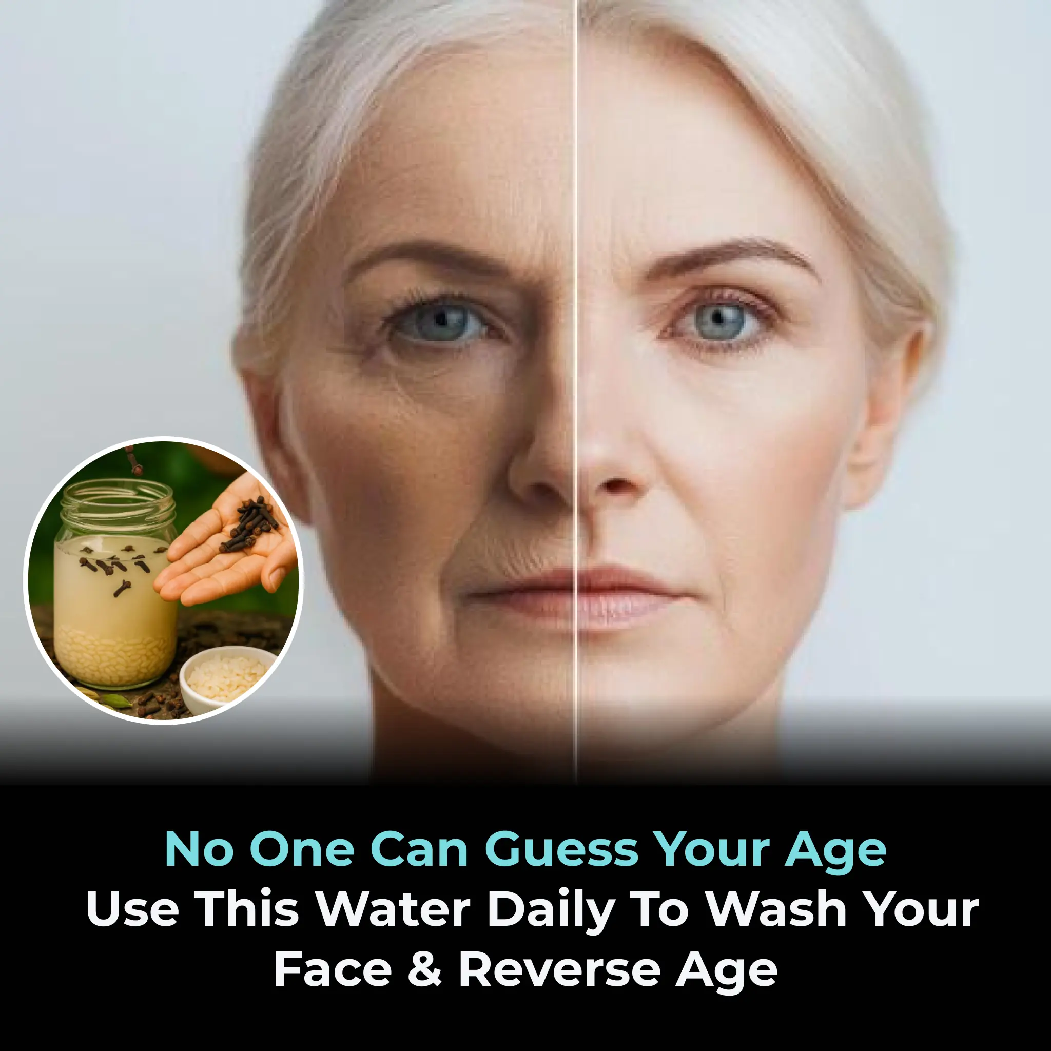 No One can Guess your Age  Use this water daily to wash your Face & Reverse Age