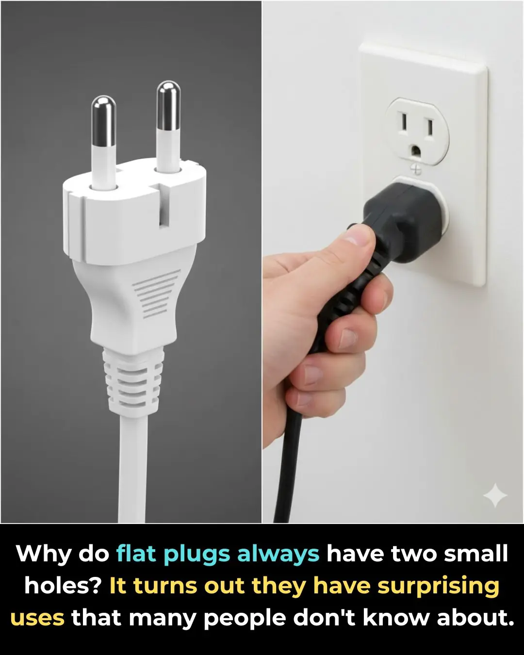 Why do flat plugs always have two small holes? It turns out they have surprising uses that many people don't know about.