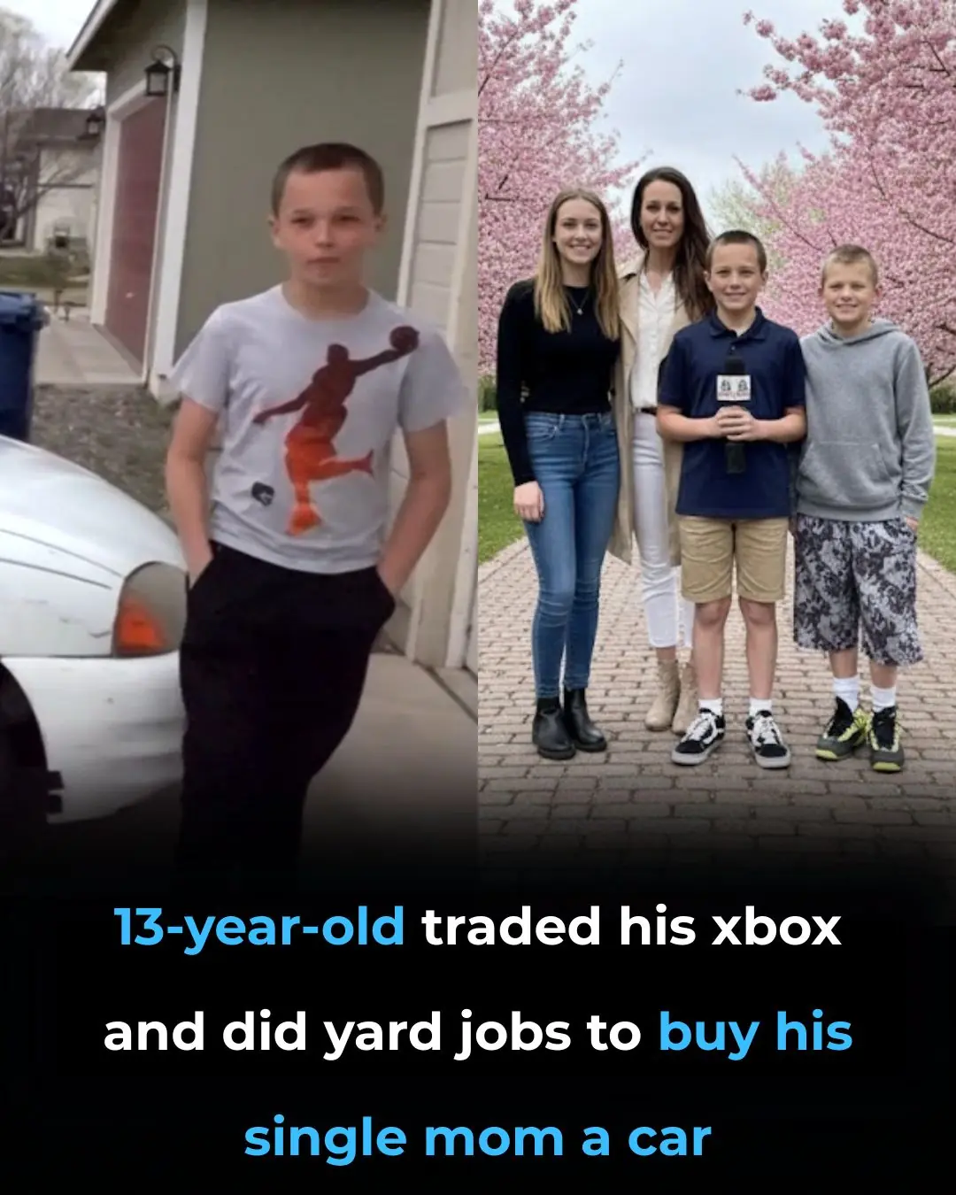 13-Year-Old Boy's Heartwarming Act of Sacrifice: Buying His Mother a Car Through Hard Work and Compassion