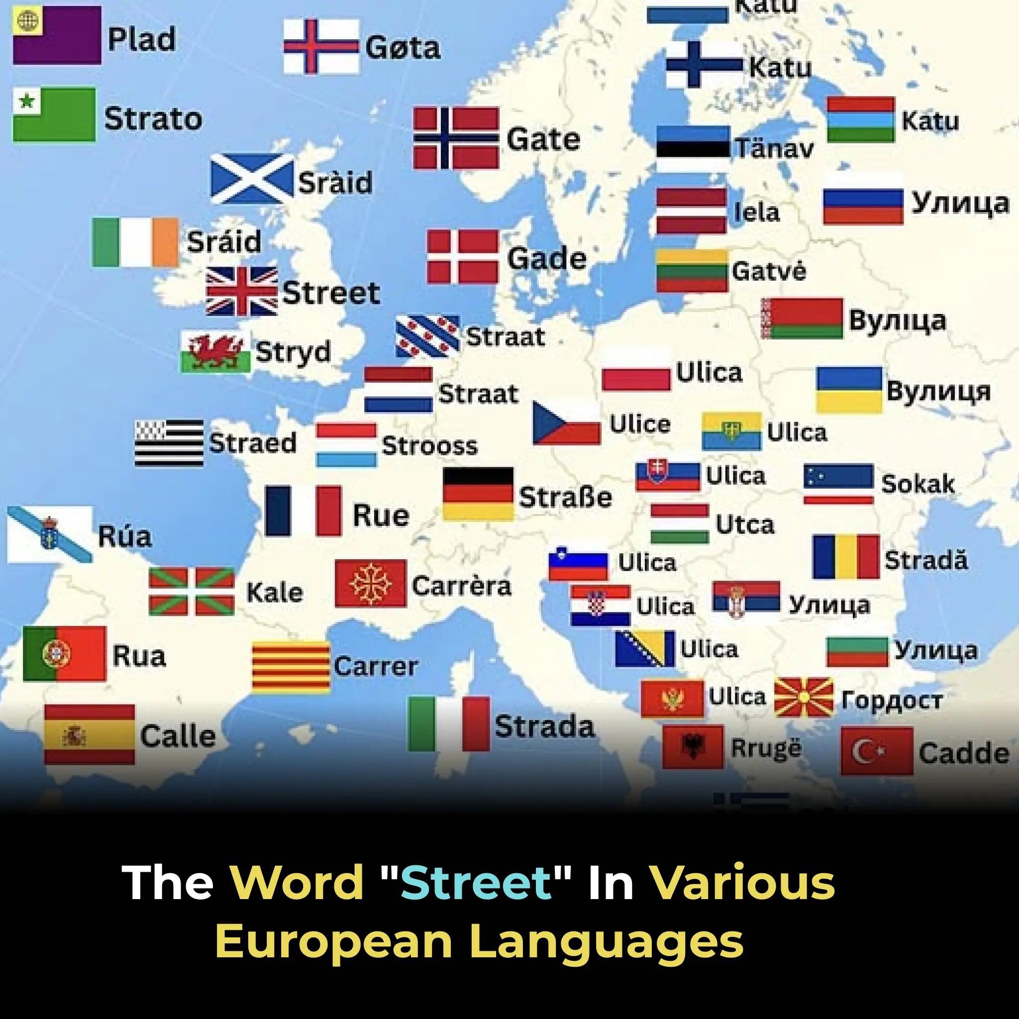 How Europe Says "Street": A Multilingual Journey Through Language and Culture