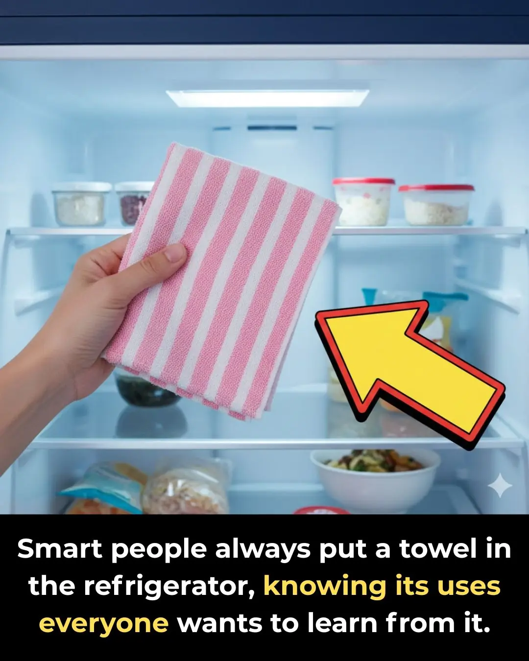 Smart people always put a towel in the refrigerator, knowing its uses everyone wants to learn from it.