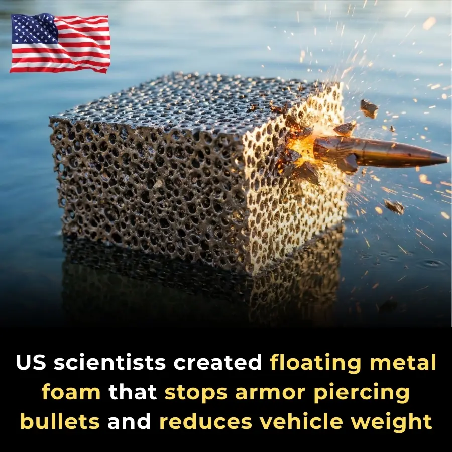 US Researchers Develop Ultra-Light Metal Foam That Stops Armor-Piercing Bullets