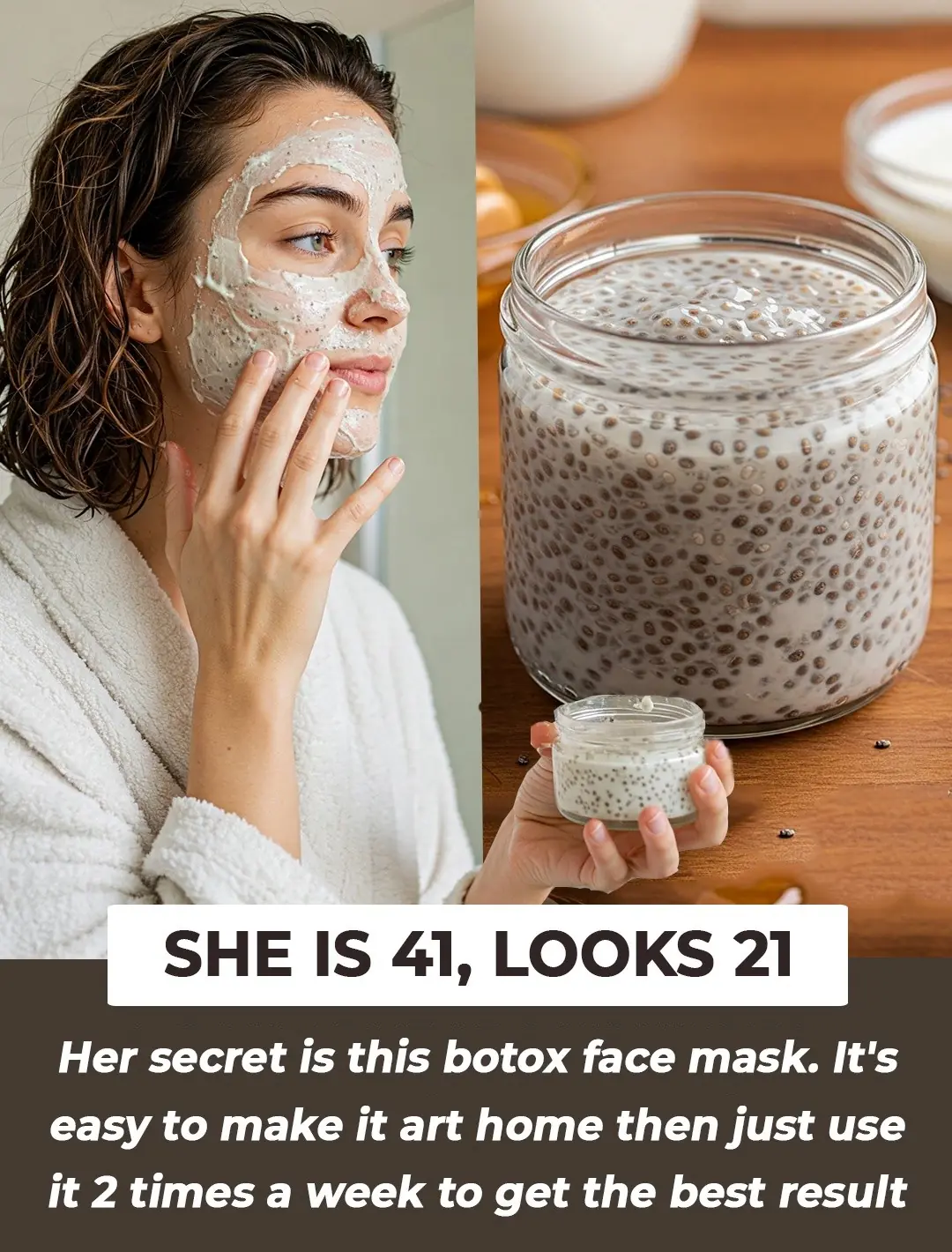 Botox Treatment at Home with Chia Seeds: A Natural Face Mask for Tight, Glowing Skin
