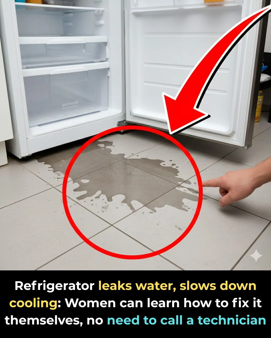Refrigerator leaks water, slows down cooling: Women can learn how to fix it themselves, no need to call a technician