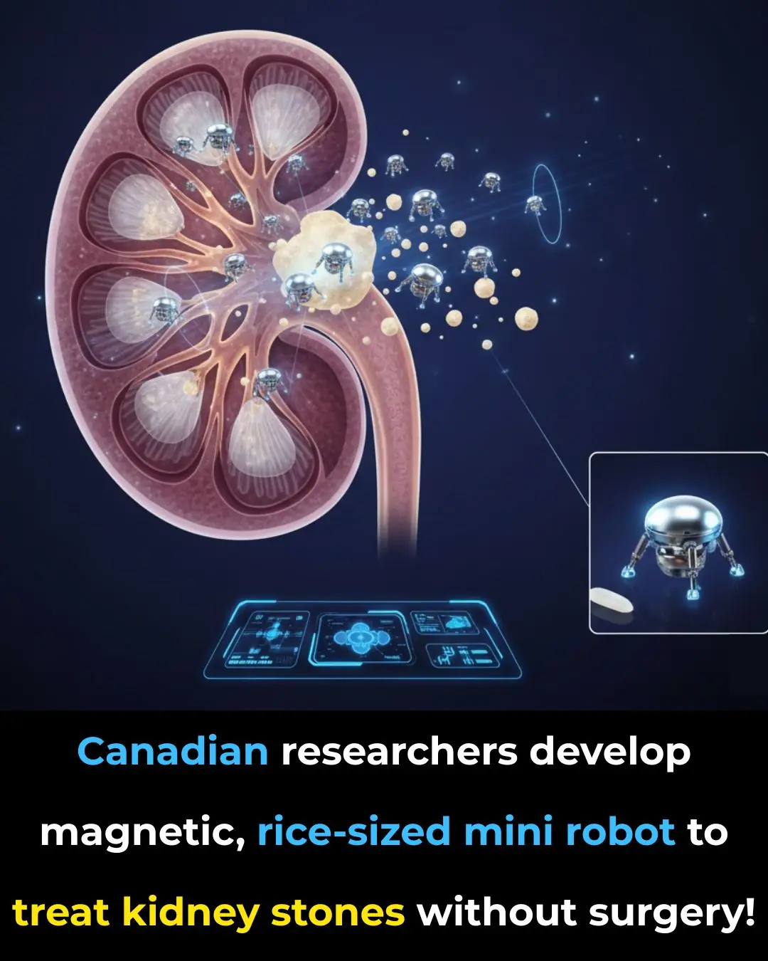 Canadian Scientists Develop Mini Robot to Treat Kidney Stones Without Surgery
