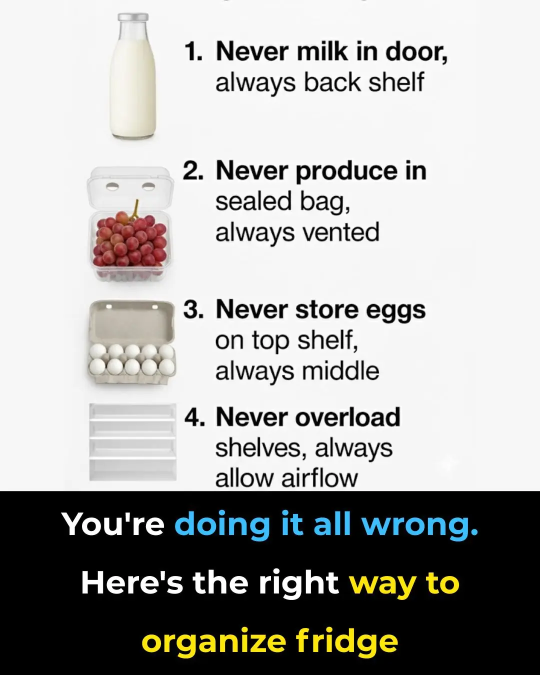 You’re doing it all wrong. Here’s the right way to organize fridge