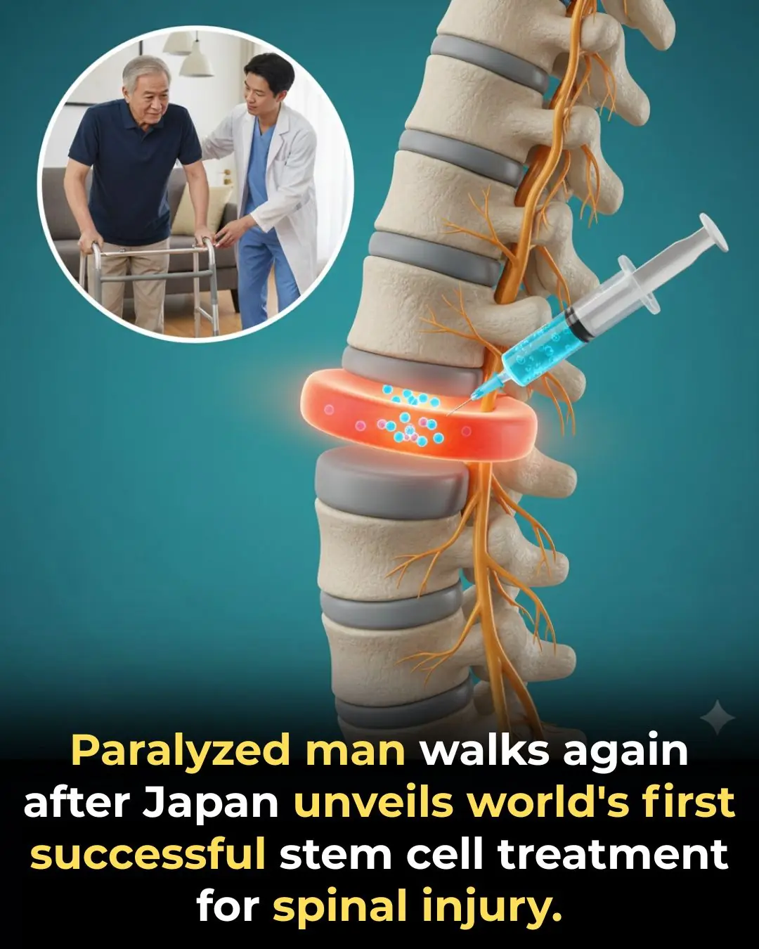 Breakthrough Stem Cell Treatment Helps Paralyzed Man Stand and Begin Walking Again