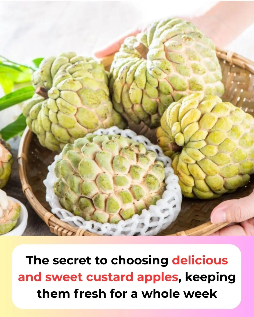 The secret to choosing delicious and sweet custard apples, keeping them fresh for a whole week
