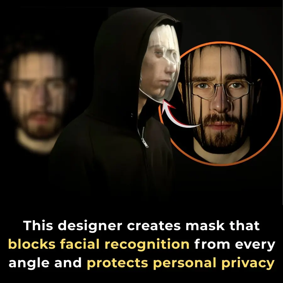 Designer Creates Face Mask That Outsmarts AI Facial Recognition and Protects Privacy
