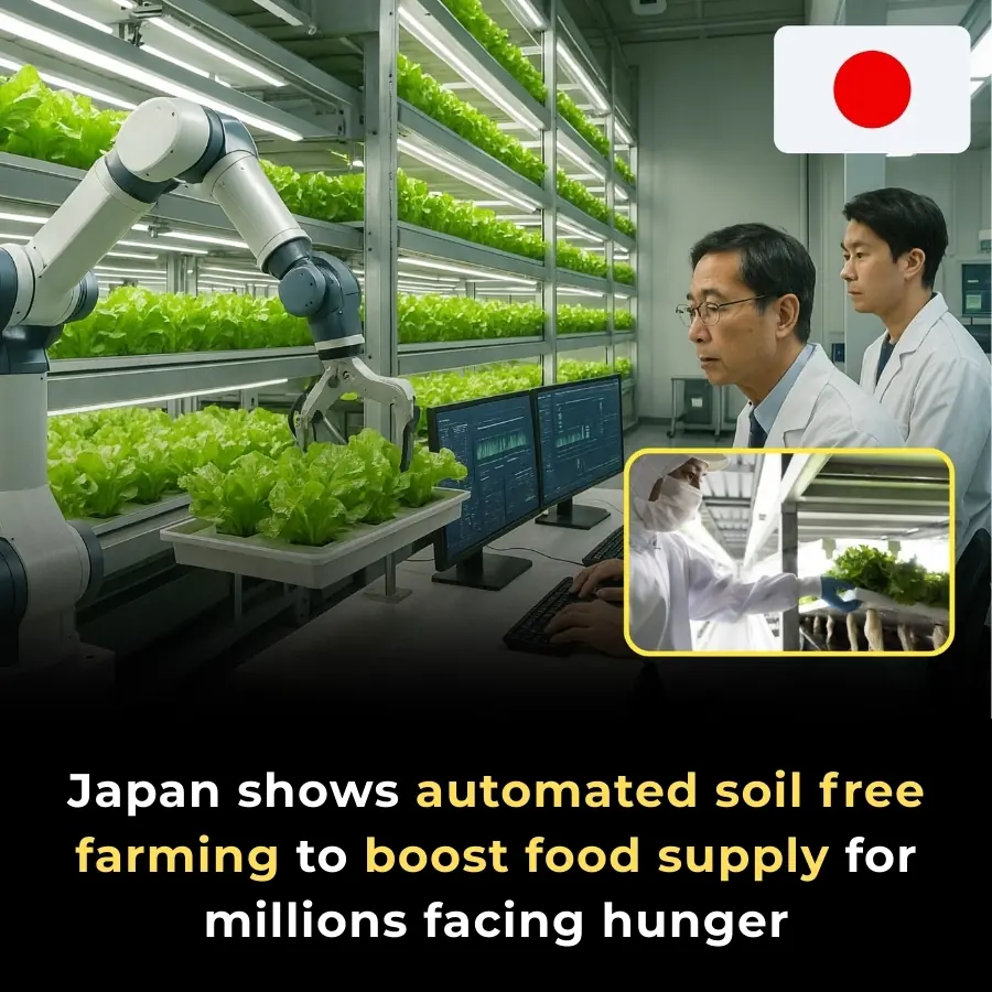 Japan Unveils Automated Soil-Free Farms to Tackle Global Food Insecurity