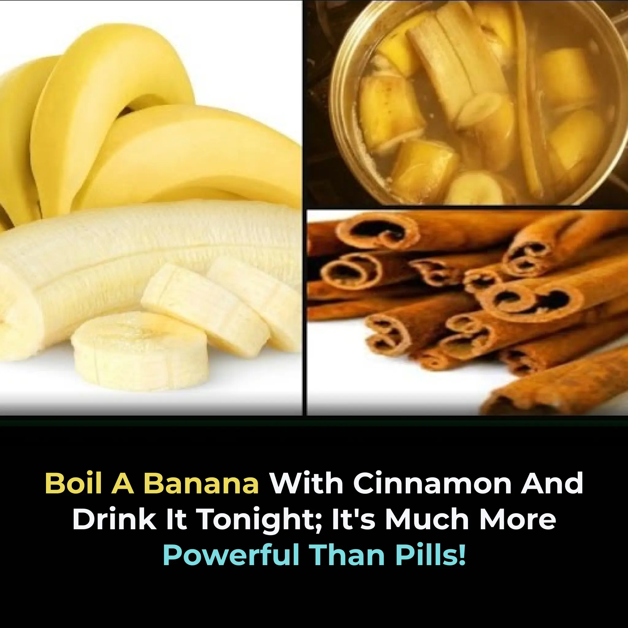 Boil a banana with cinnamon and drink it tonight; it's much more powerful than pills!