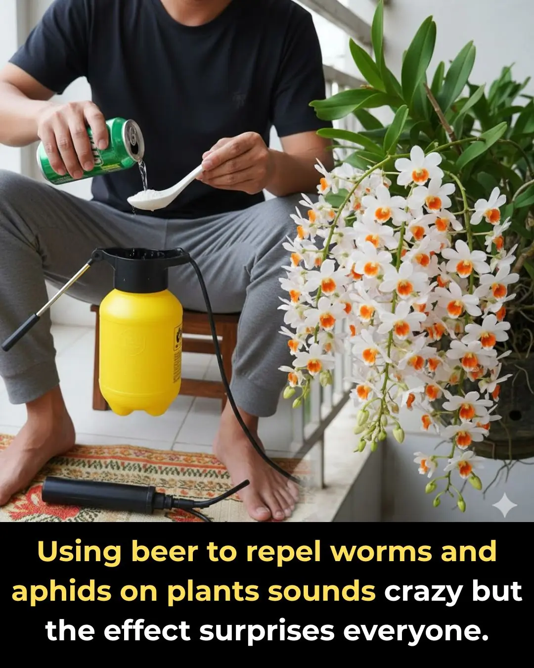 Using beer to repel worms and aphids on plants sounds crazy but the effect surprises everyone.